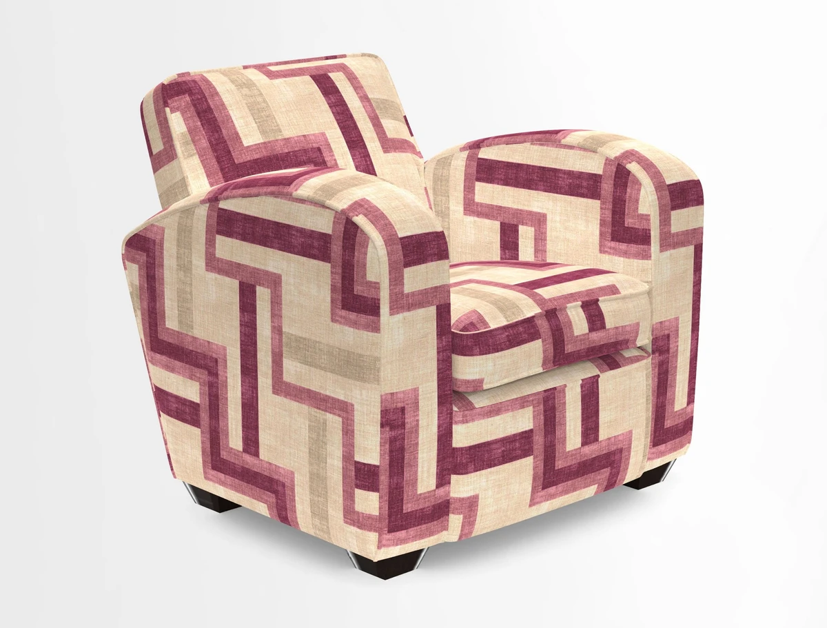 Montmartre Chair in V&A Brompton Collection Ikat Morning Blue