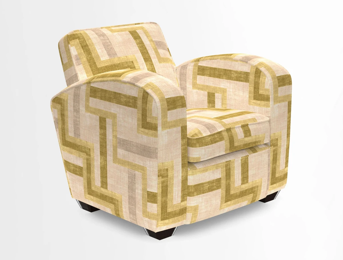 Montmartre Chair in V&A Brompton Collection Ikat Morning Blue