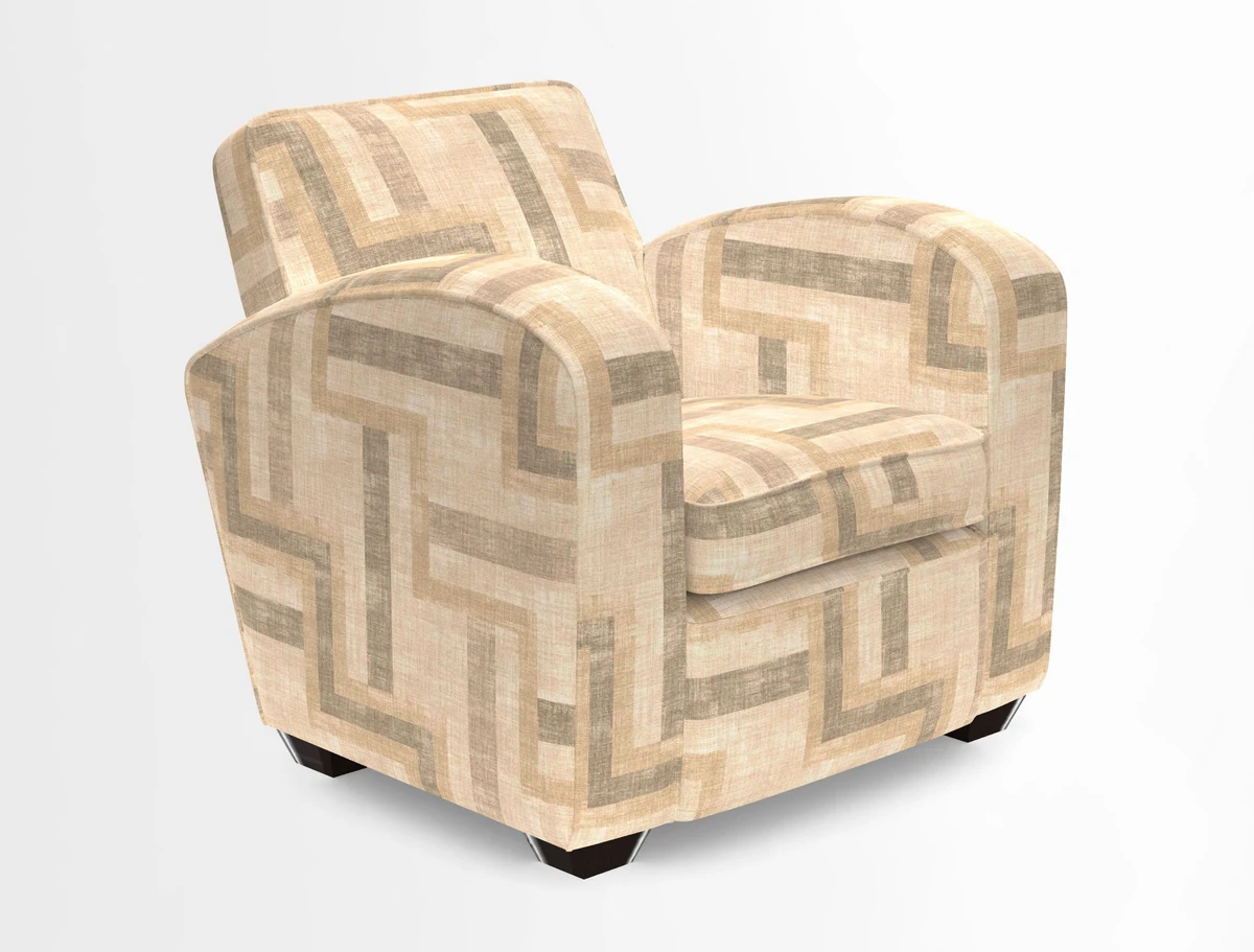 Montmartre Chair in V&A Brompton Collection Ikat Morning Blue