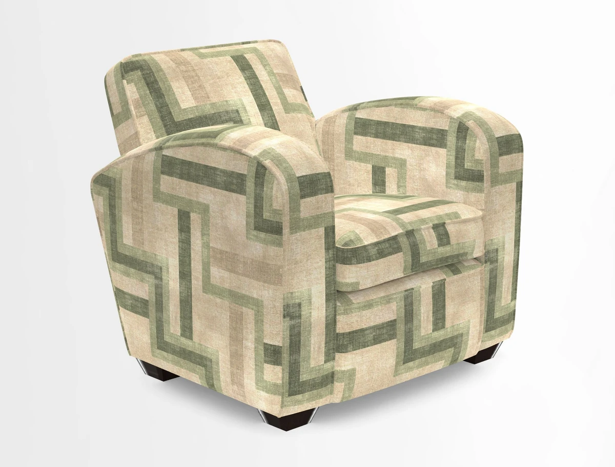 Montmartre Chair in V&A Brompton Collection Ikat Morning Blue