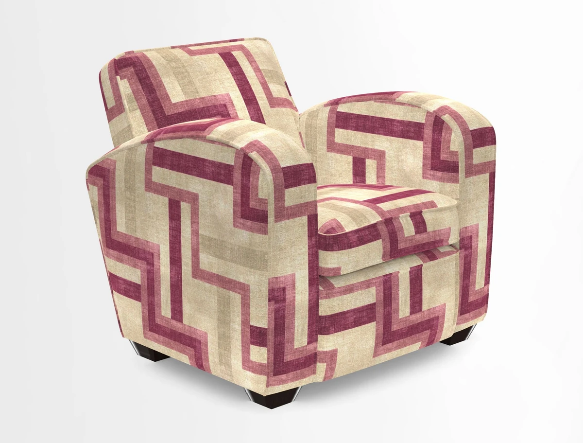 Montmartre Chair in V&A Brompton Collection Ikat Morning Blue