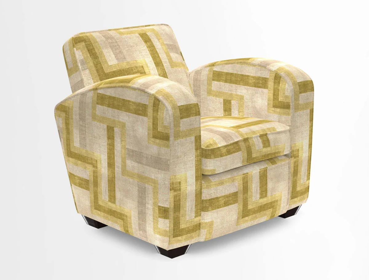 Montmartre Chair in V&A Brompton Collection Ikat Morning Blue