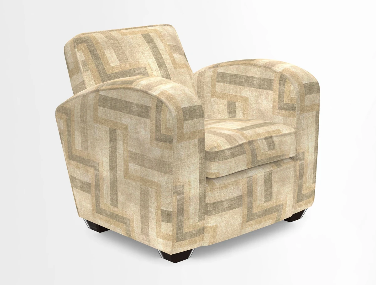 Montmartre Chair in V&A Brompton Collection Ikat Morning Blue