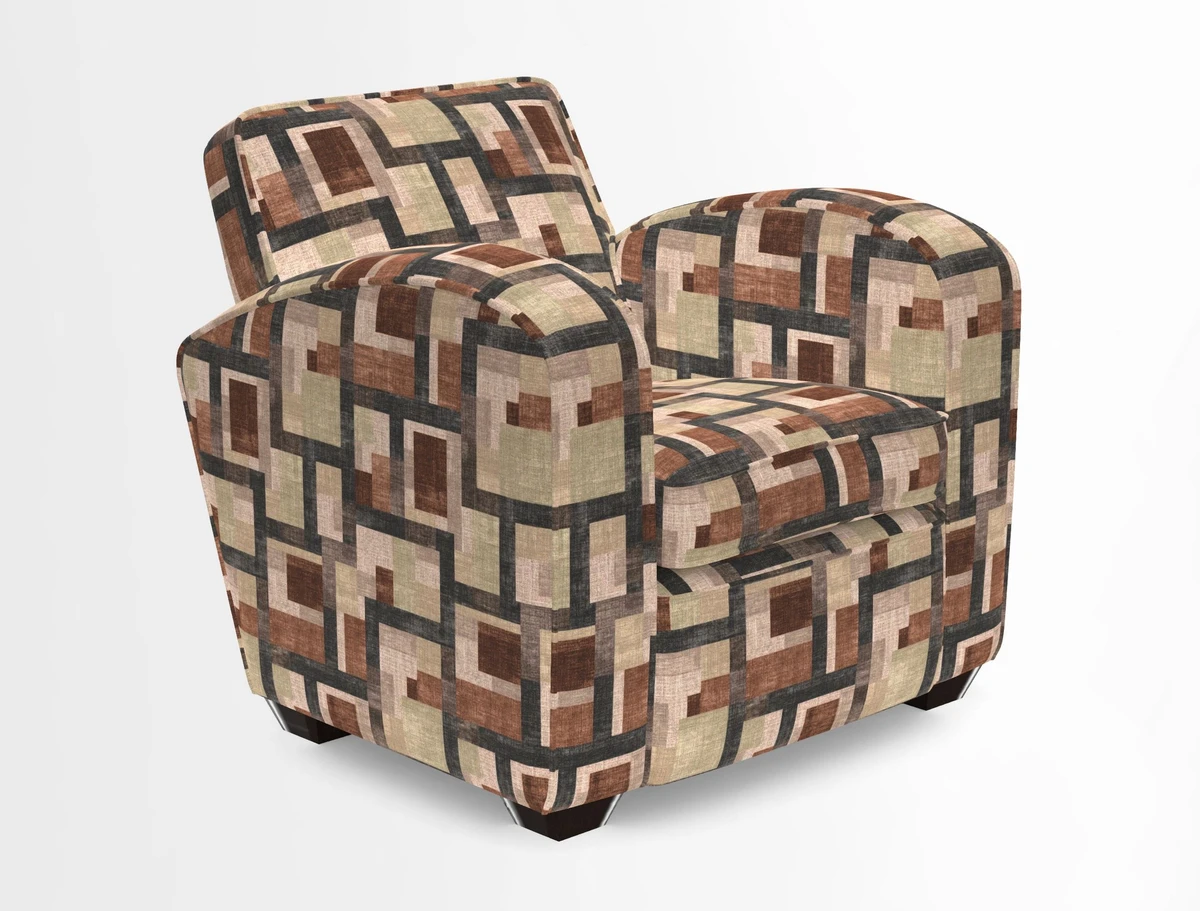 Montmartre Chair in V&A Brompton Collection Ikat Morning Blue