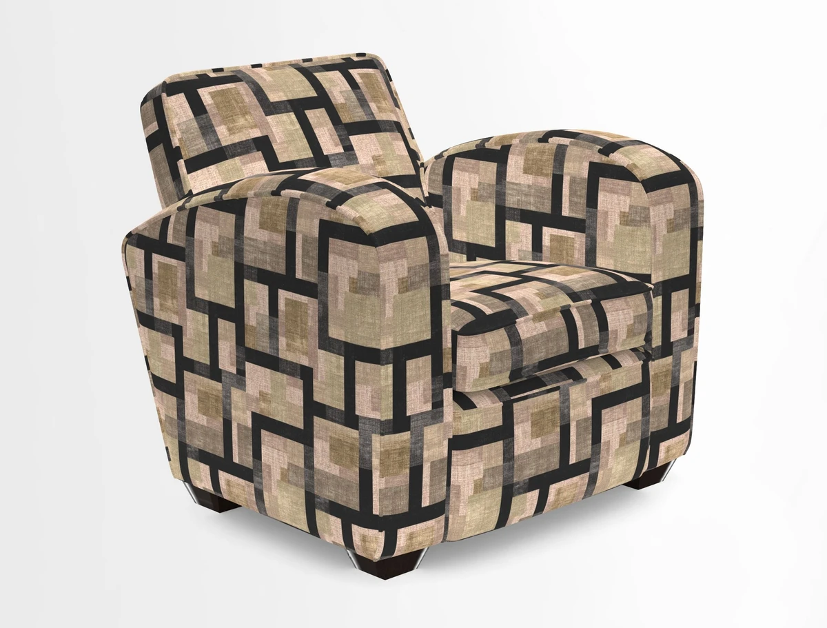 Montmartre Chair in V&A Brompton Collection Ikat Morning Blue