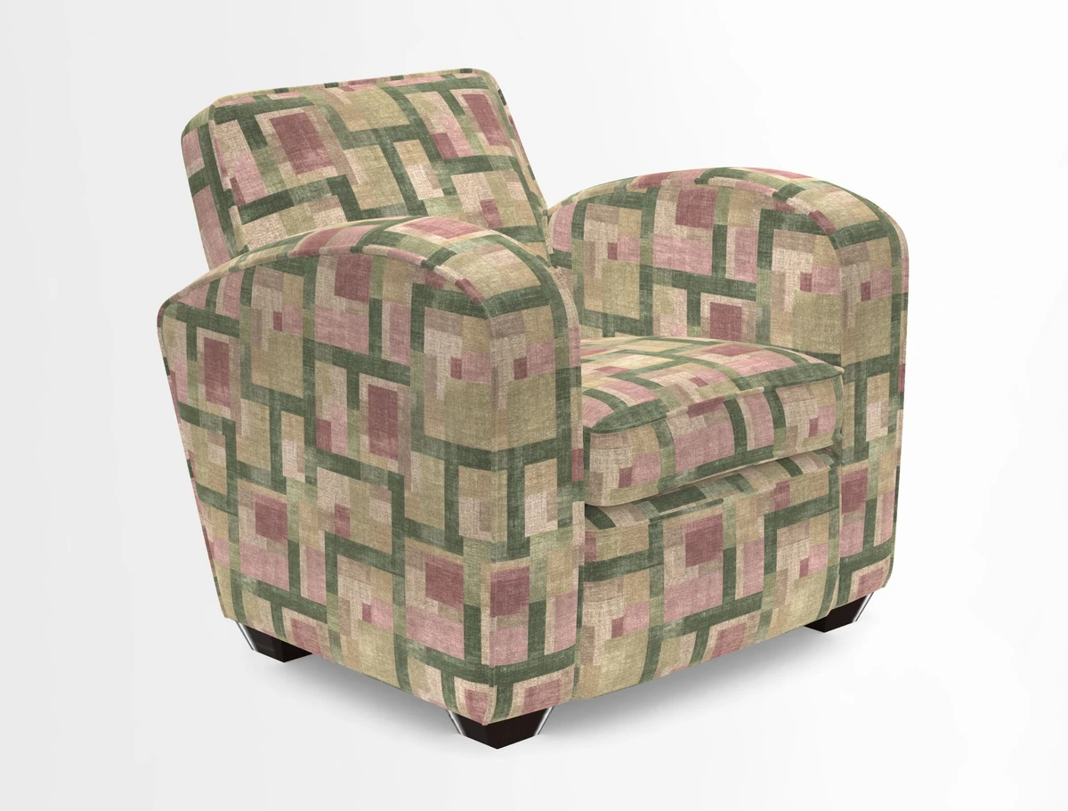 Montmartre Chair in V&A Brompton Collection Ikat Morning Blue