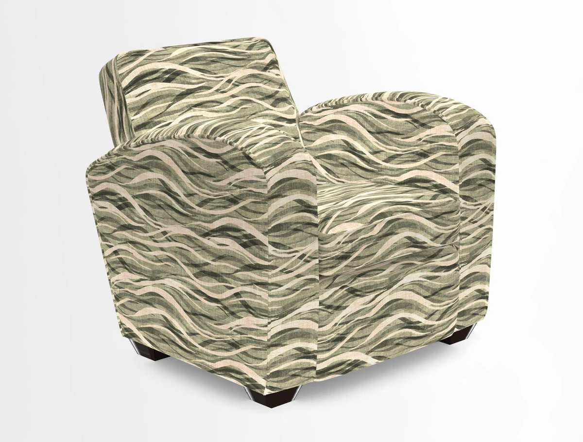 Montmartre Chair in V&A Brompton Collection Ikat Morning Blue