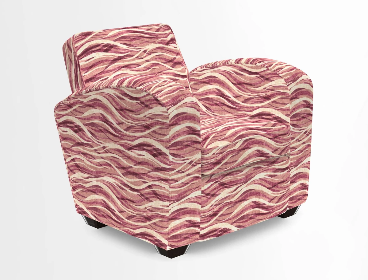 Montmartre Chair in V&A Brompton Collection Ikat Morning Blue