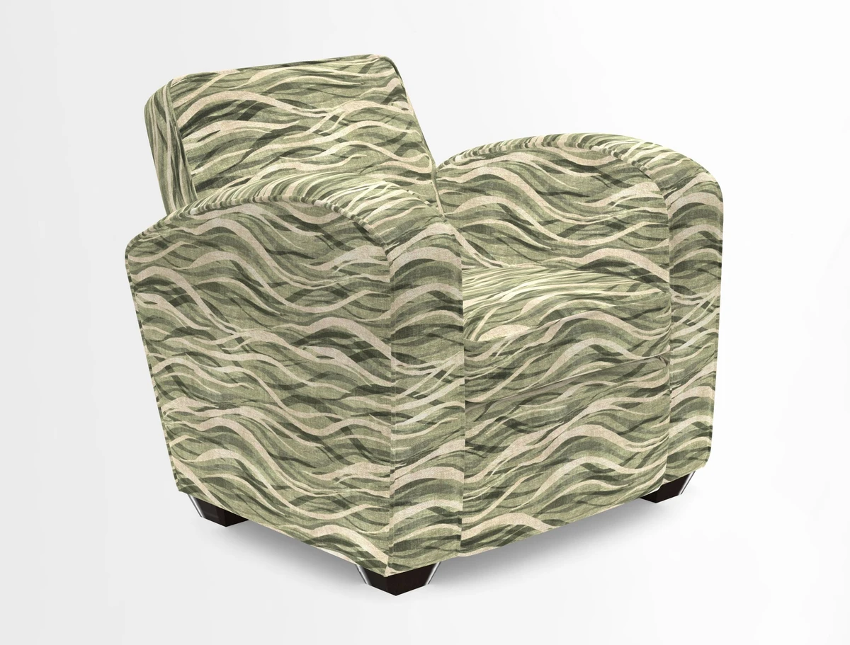 Montmartre Chair in V&A Brompton Collection Ikat Morning Blue