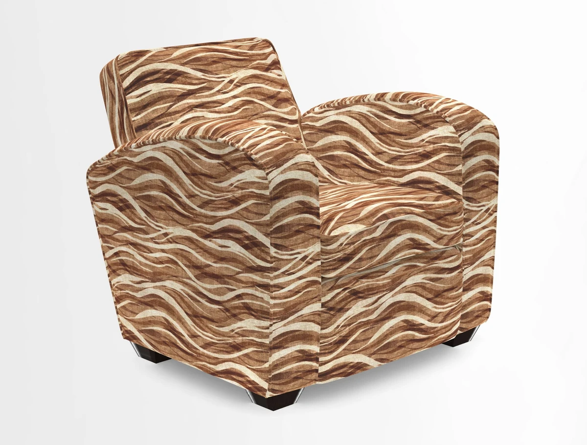 Montmartre Chair in V&A Brompton Collection Ikat Morning Blue