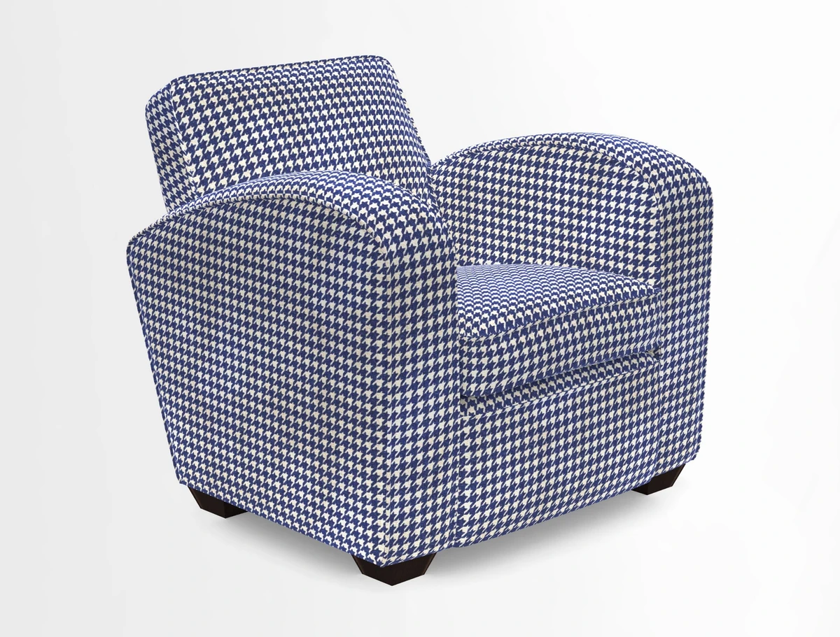 Montmartre Chair in V&A Brompton Collection Ikat Morning Blue