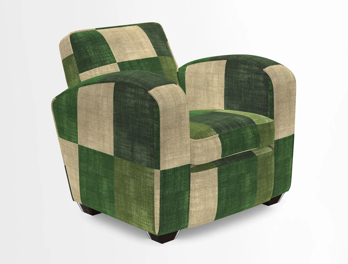Montmartre Chair in V&A Brompton Collection Ikat Morning Blue