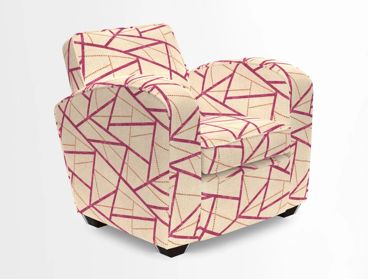 Montmartre Chair in V&A Brompton Collection Ikat Morning Blue