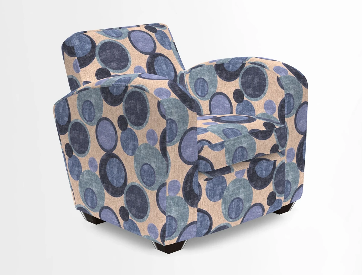 Montmartre Chair in V&A Brompton Collection Ikat Morning Blue