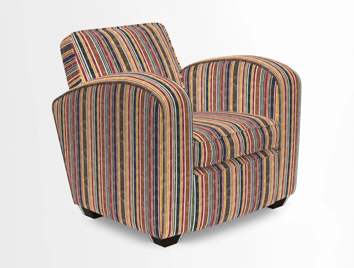 Montmartre Chair in V&A Brompton Collection Ikat Morning Blue
