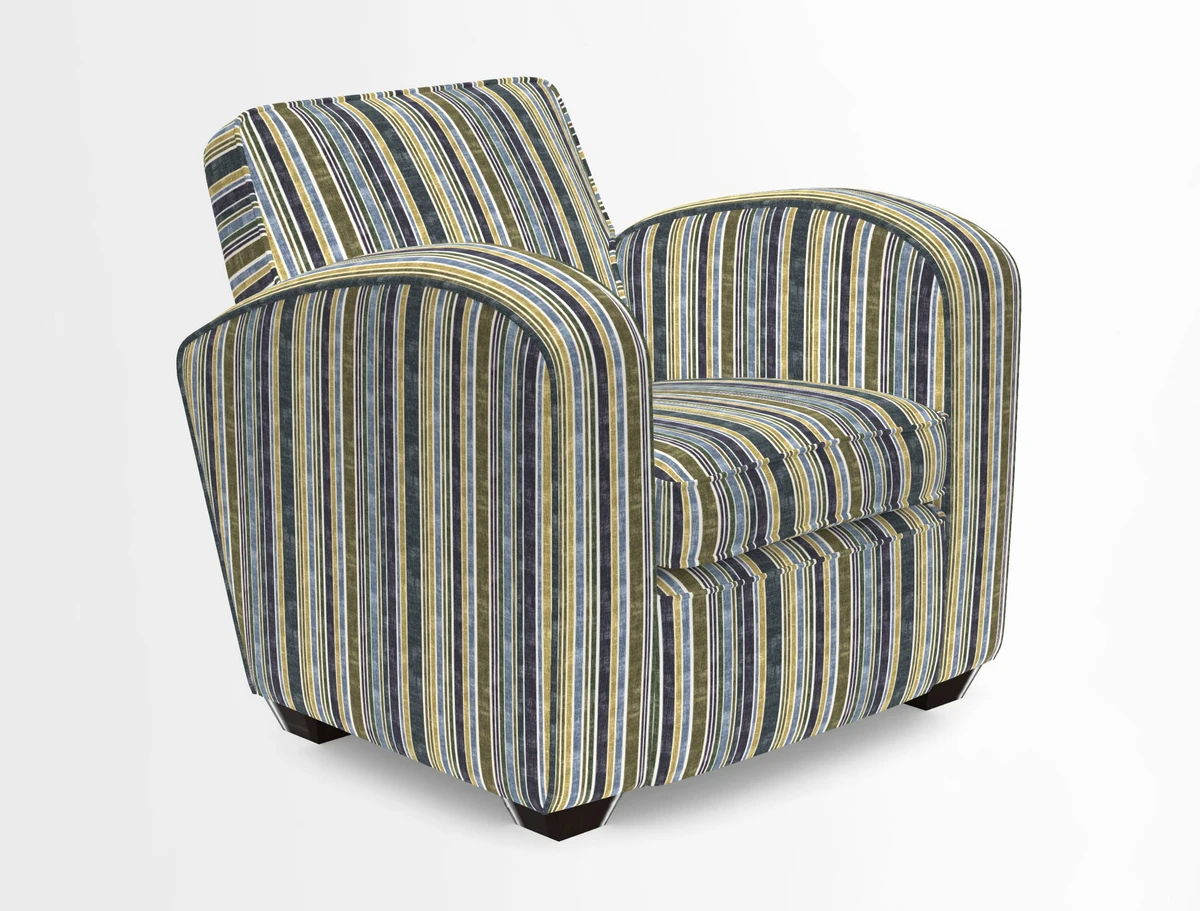 Montmartre Chair in V&A Brompton Collection Ikat Morning Blue
