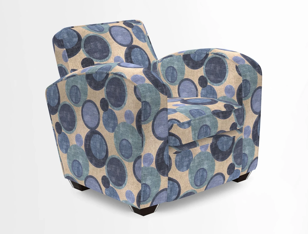 Montmartre Chair in V&A Brompton Collection Ikat Morning Blue