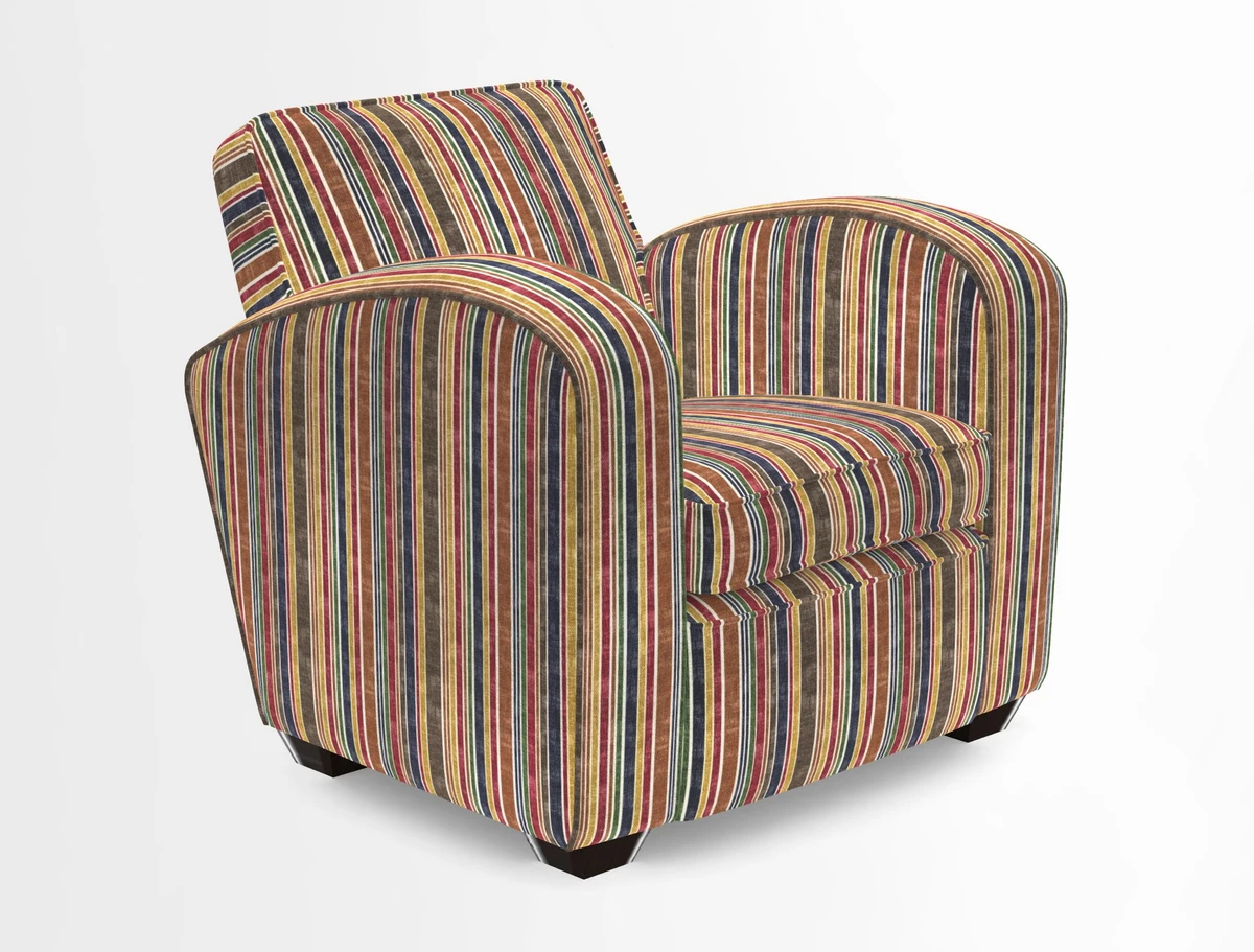 Montmartre Chair in V&A Brompton Collection Ikat Morning Blue
