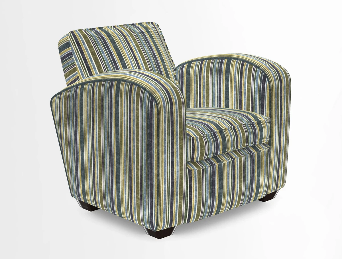 Montmartre Chair in V&A Brompton Collection Ikat Morning Blue