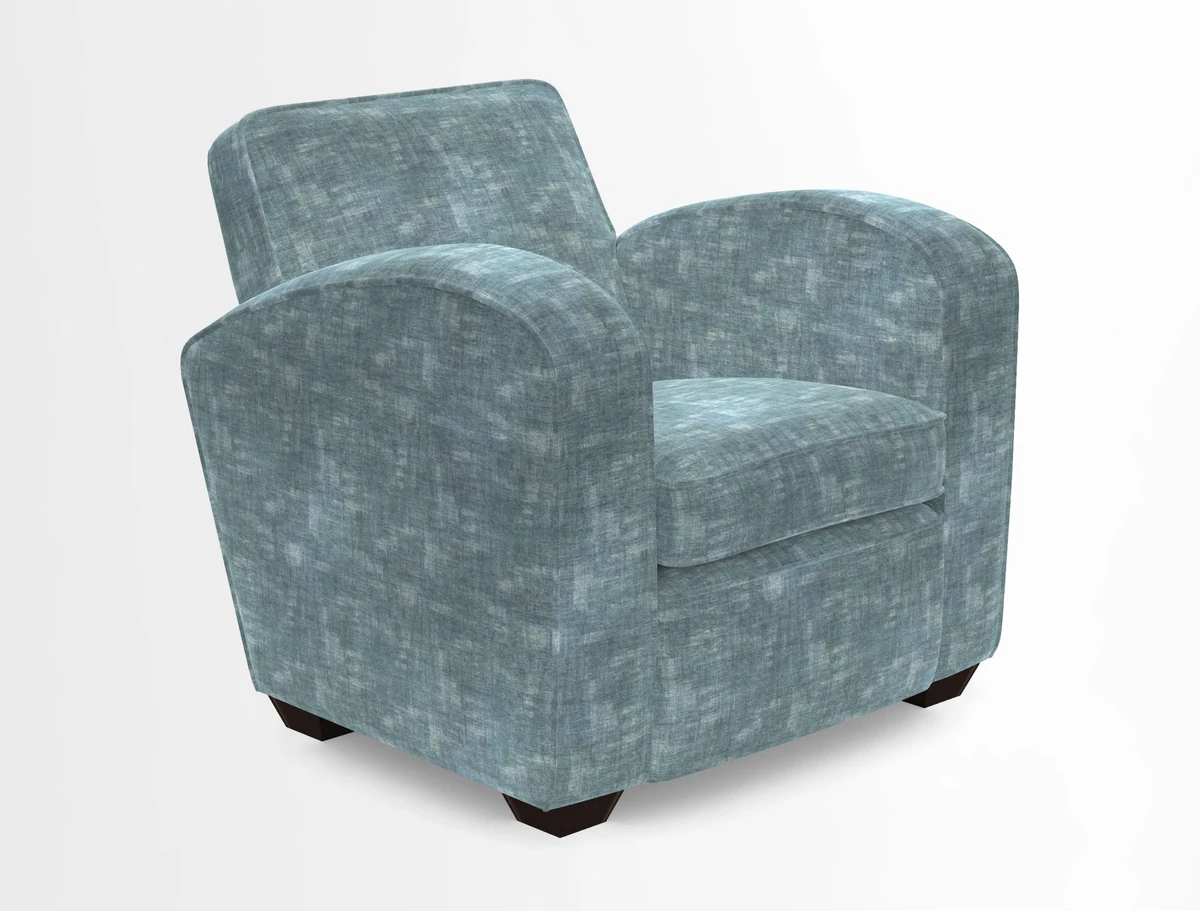 Montmartre Chair in V&A Brompton Collection Ikat Morning Blue
