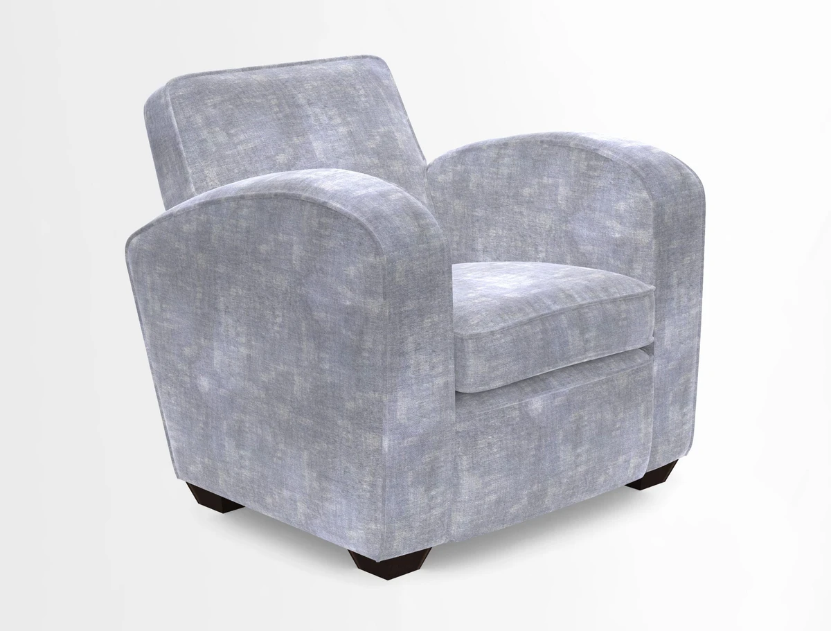 Montmartre Chair in V&A Brompton Collection Ikat Morning Blue