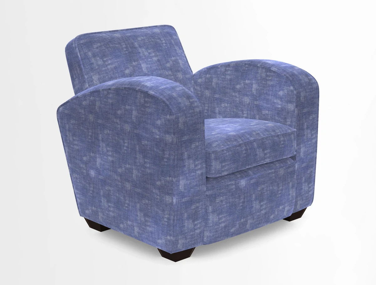 Montmartre Chair in V&A Brompton Collection Ikat Morning Blue