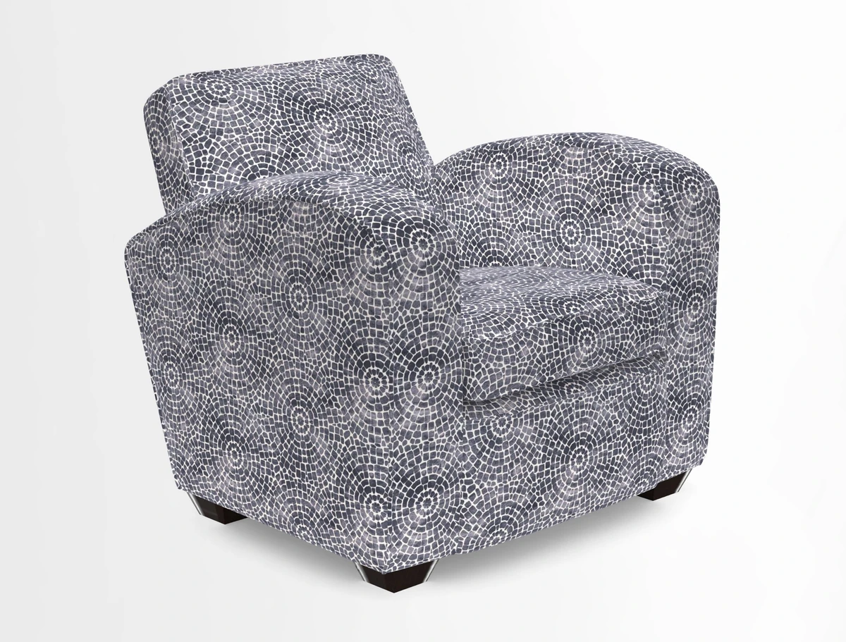 Montmartre Chair in V&A Brompton Collection Ikat Morning Blue