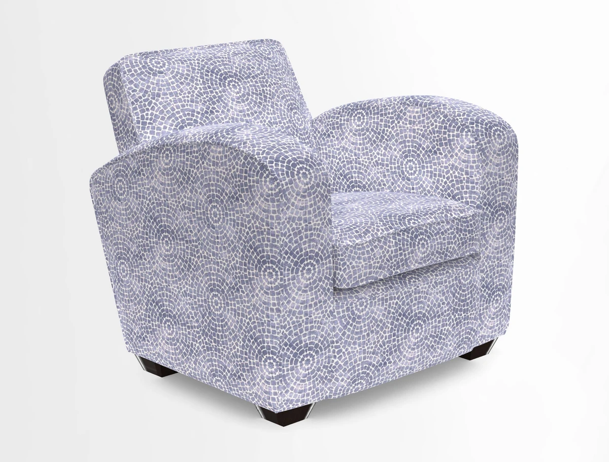 Montmartre Chair in V&A Brompton Collection Ikat Morning Blue