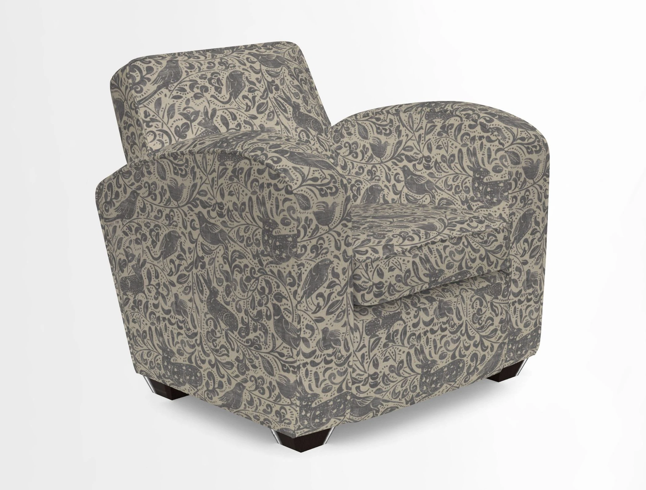 Montmartre Chair in V&A Brompton Collection Ikat Morning Blue