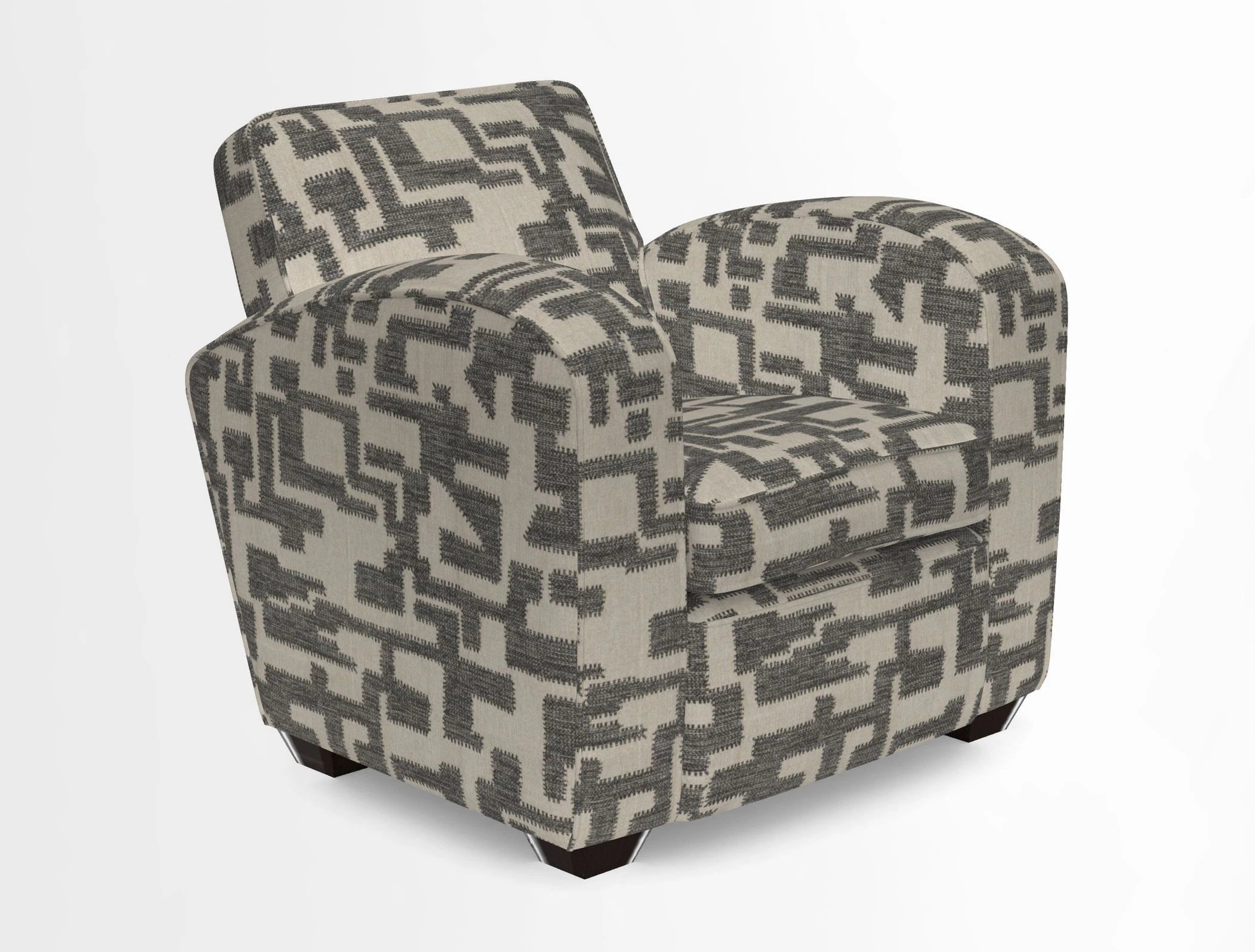 Montmartre Chair in V&A Brompton Collection Ikat Morning Blue