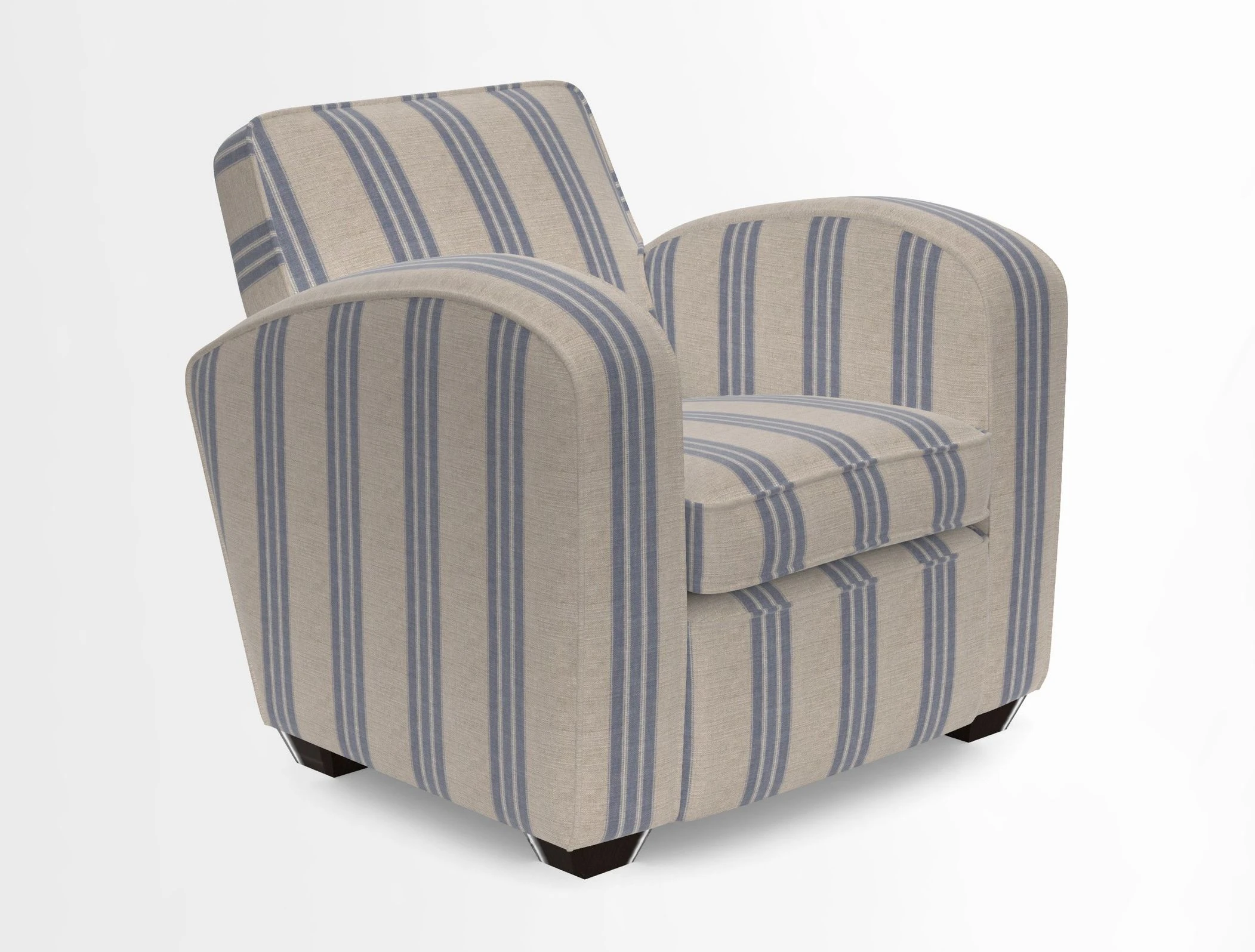 Montmartre Chair in V&A Brompton Collection Ikat Morning Blue