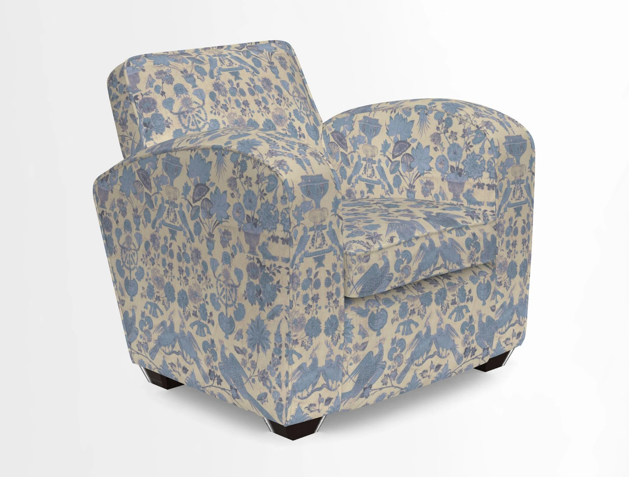 Montmartre Chair in V&A Brompton Collection Ikat Morning Blue