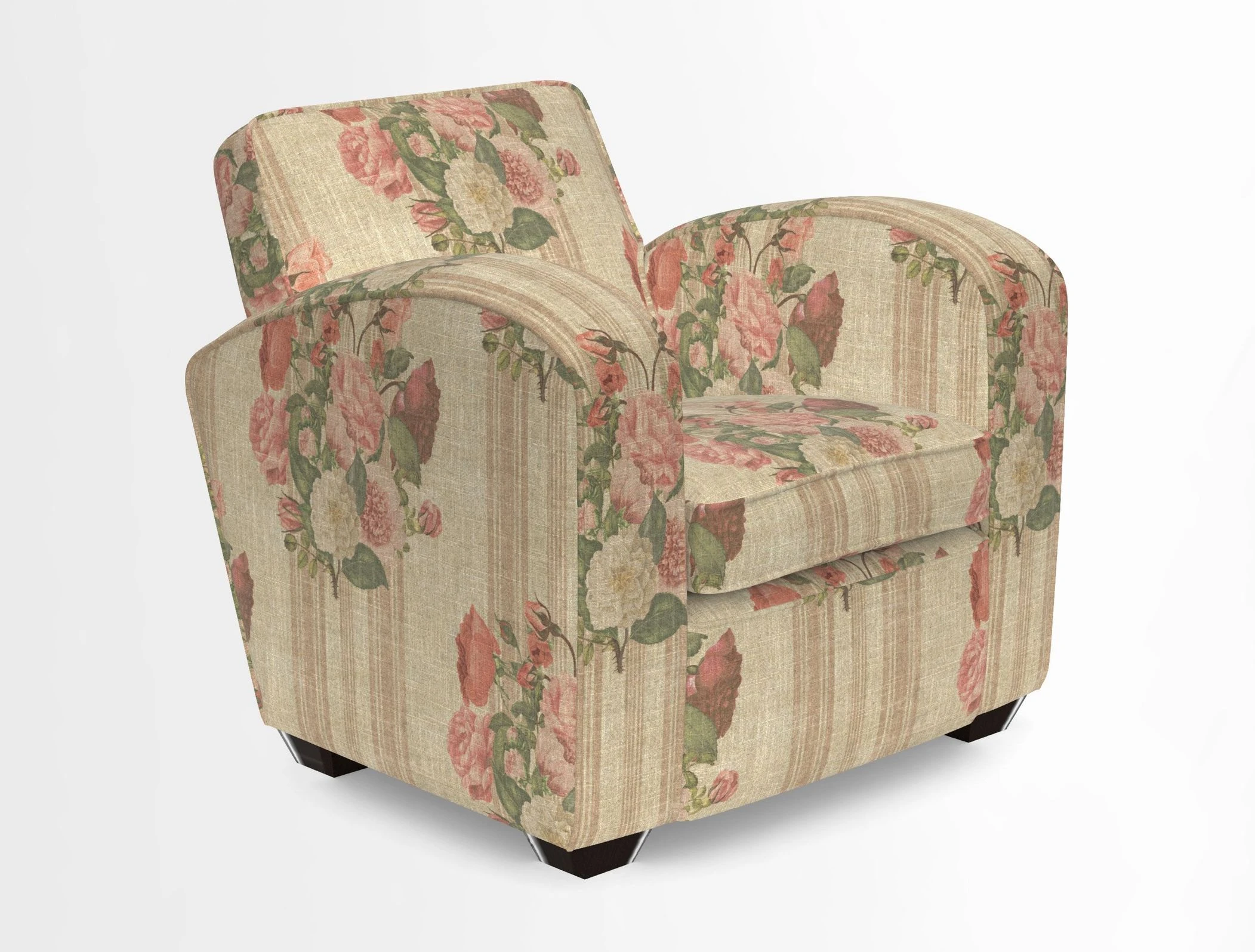 Montmartre Chair in V&A Brompton Collection Ikat Morning Blue