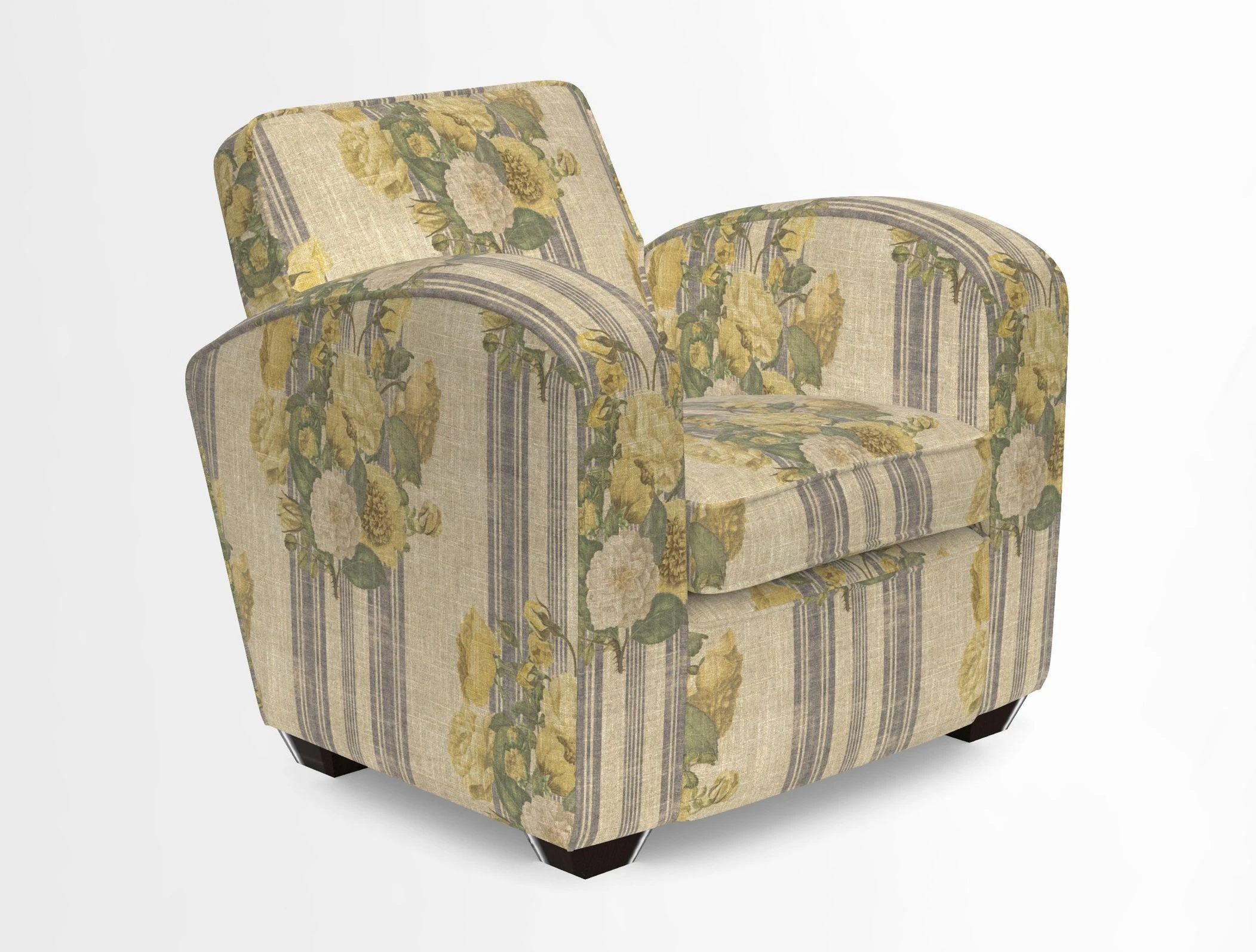 Montmartre Chair in V&A Brompton Collection Ikat Morning Blue