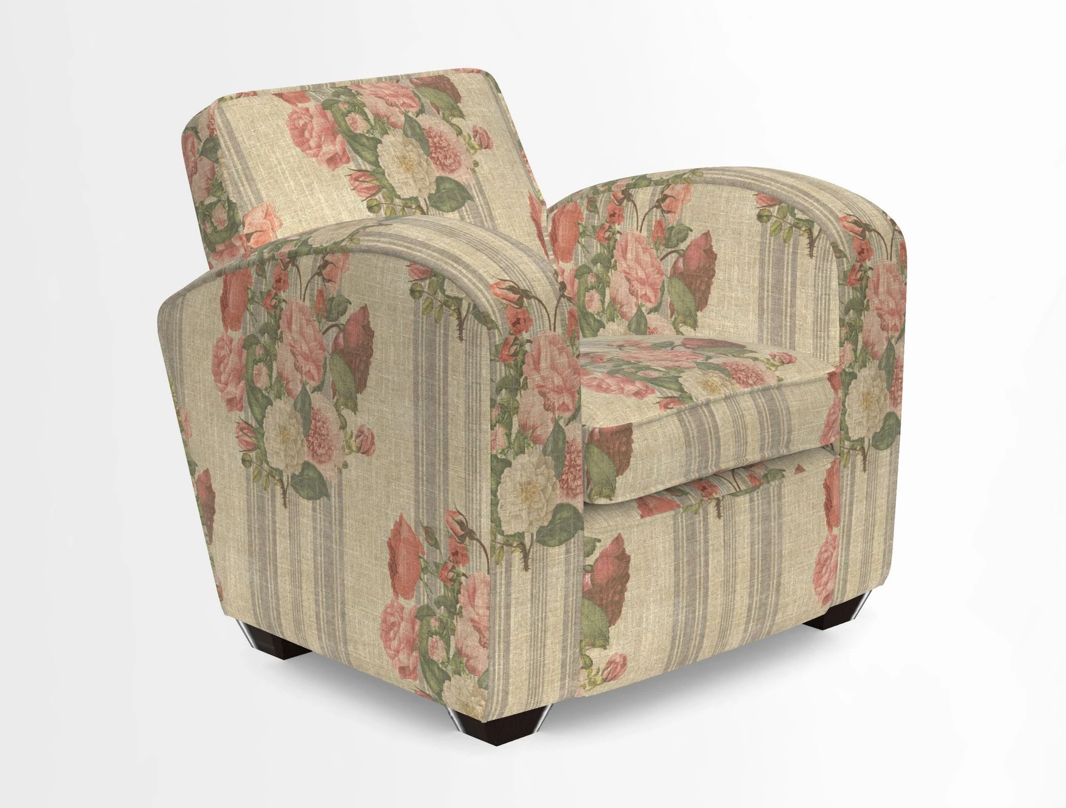 Montmartre Chair in V&A Brompton Collection Ikat Morning Blue