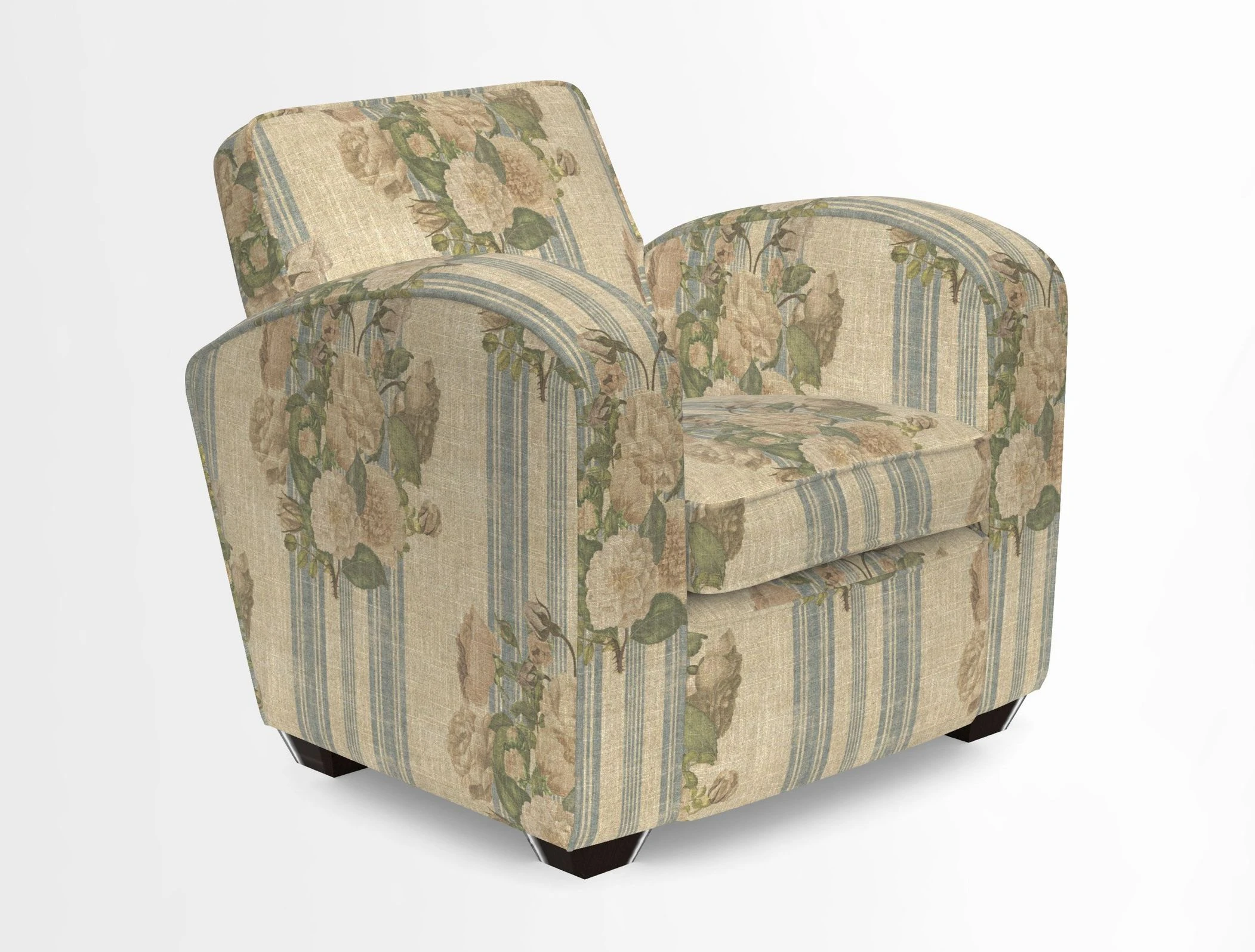Montmartre Chair in V&A Brompton Collection Ikat Morning Blue