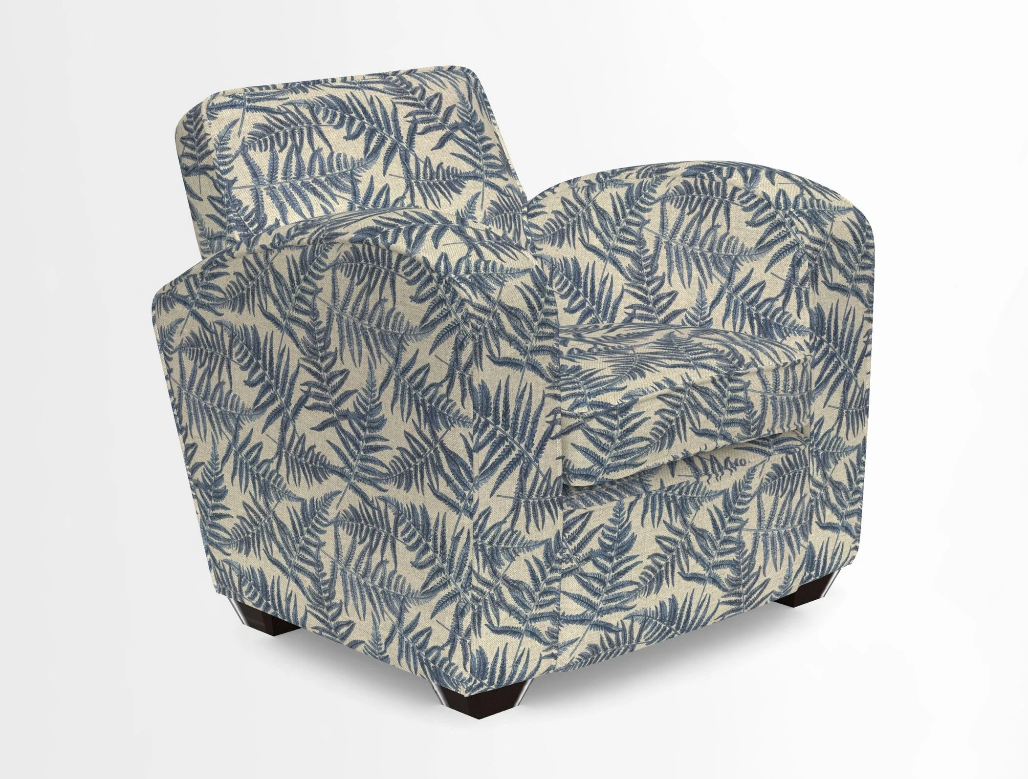Montmartre Chair in V&A Brompton Collection Ikat Morning Blue