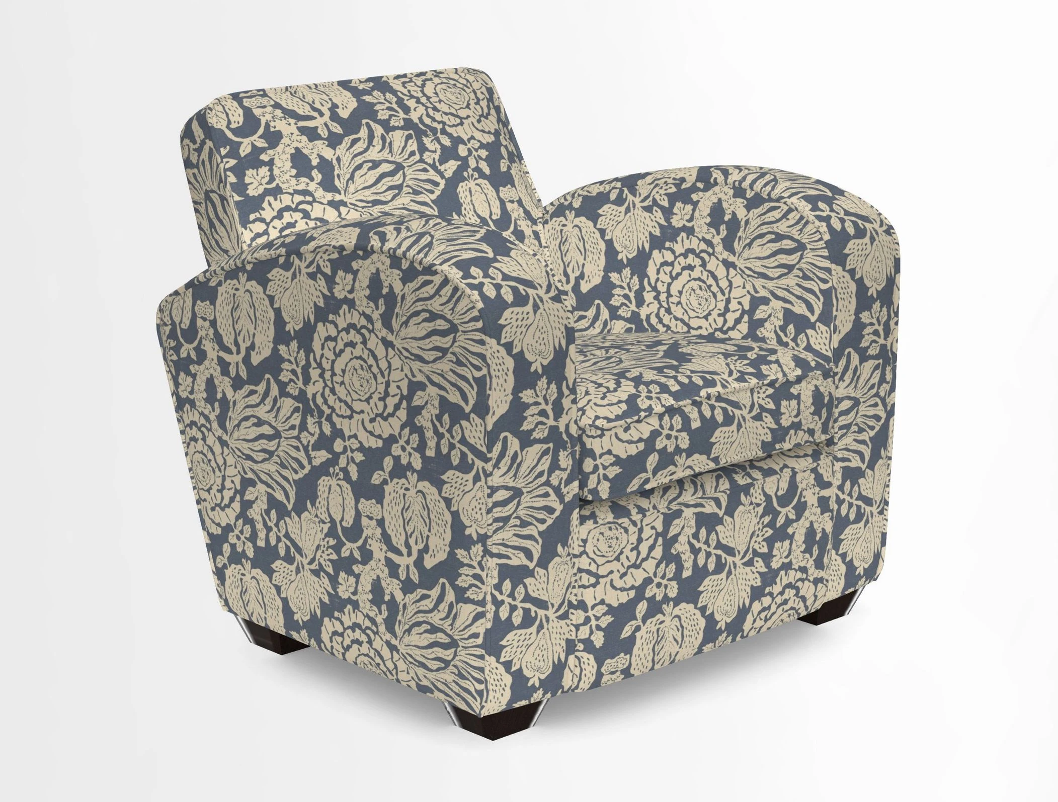 Montmartre Chair in V&A Brompton Collection Ikat Morning Blue