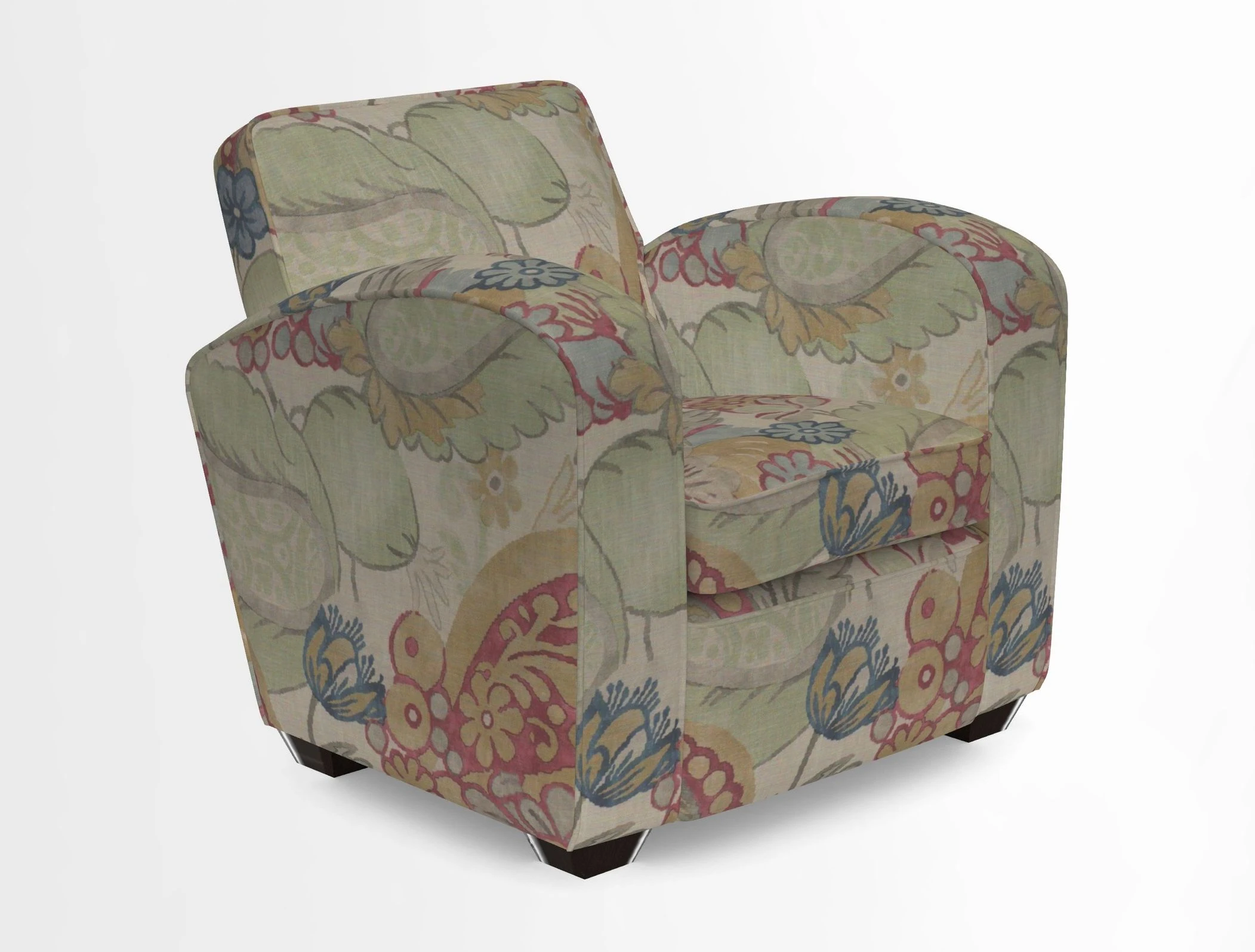 Montmartre Chair in V&A Brompton Collection Ikat Morning Blue