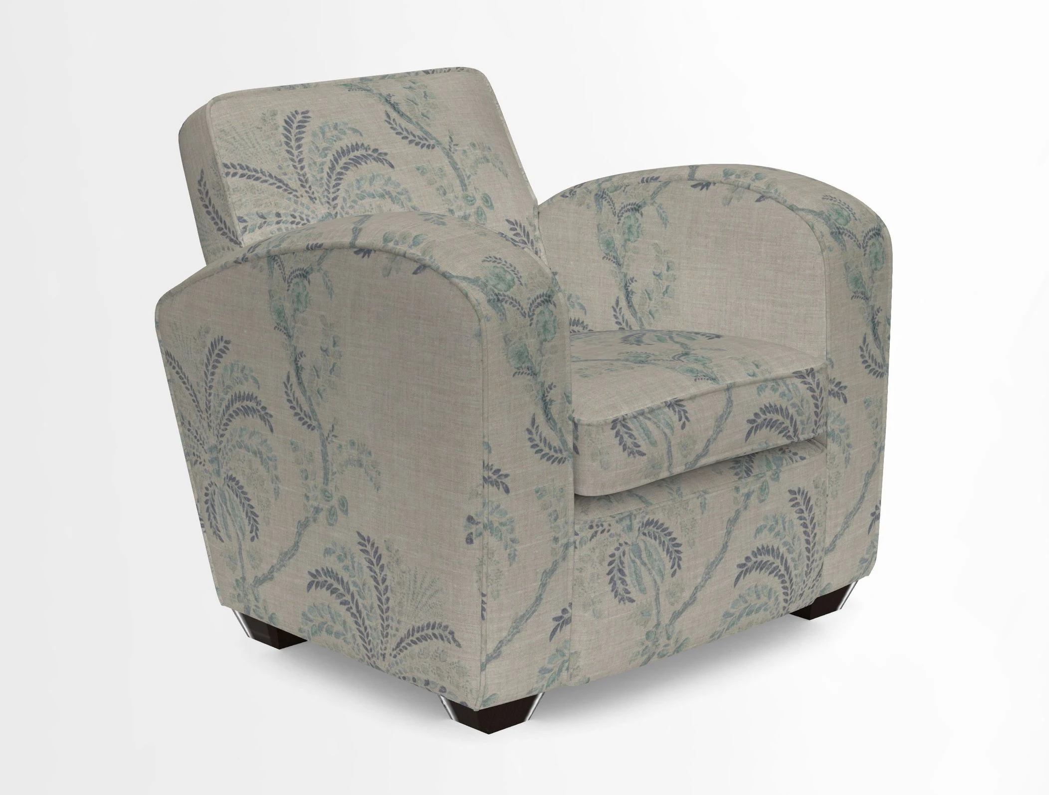 Montmartre Chair in V&A Brompton Collection Ikat Morning Blue