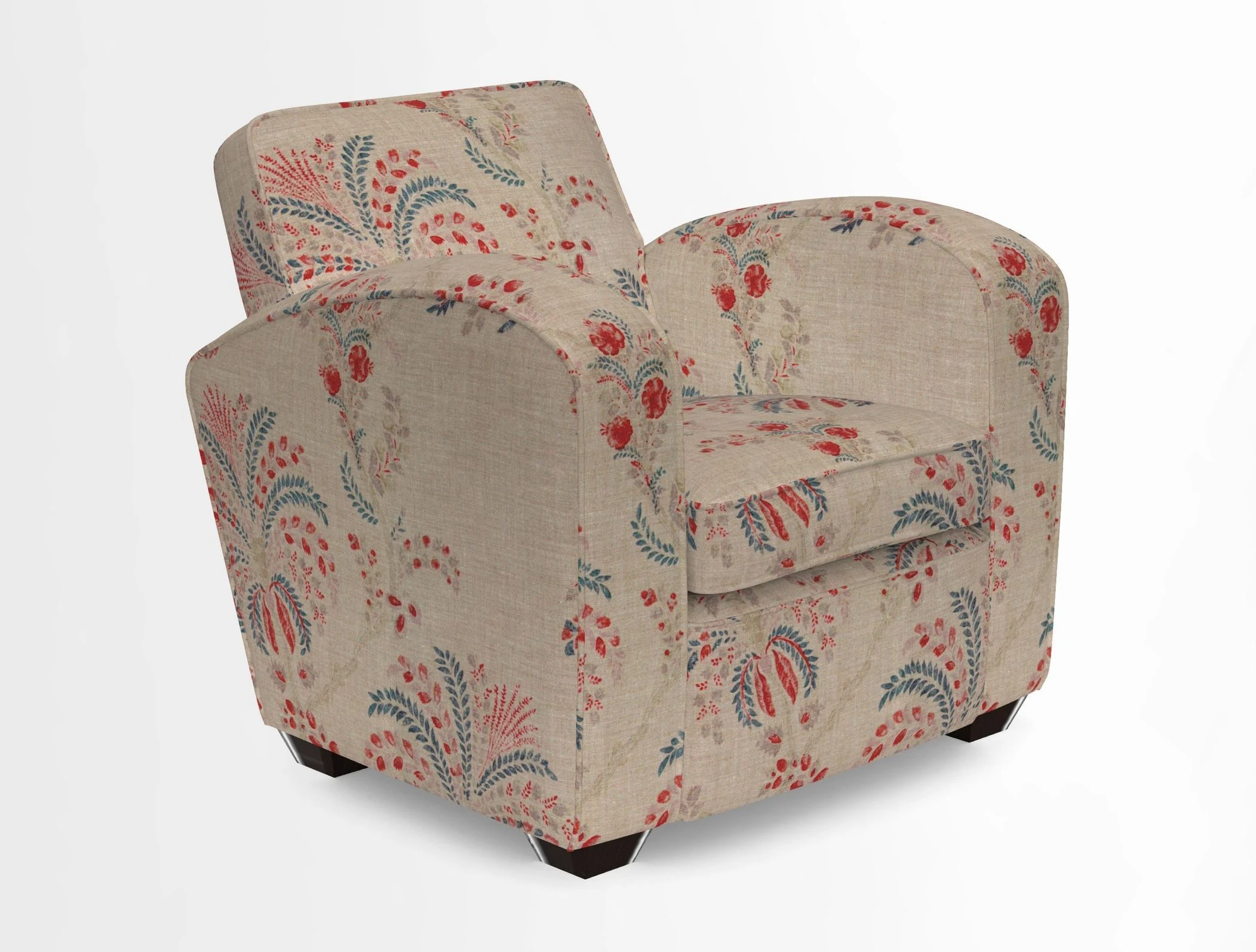 Montmartre Chair in V&A Brompton Collection Ikat Morning Blue