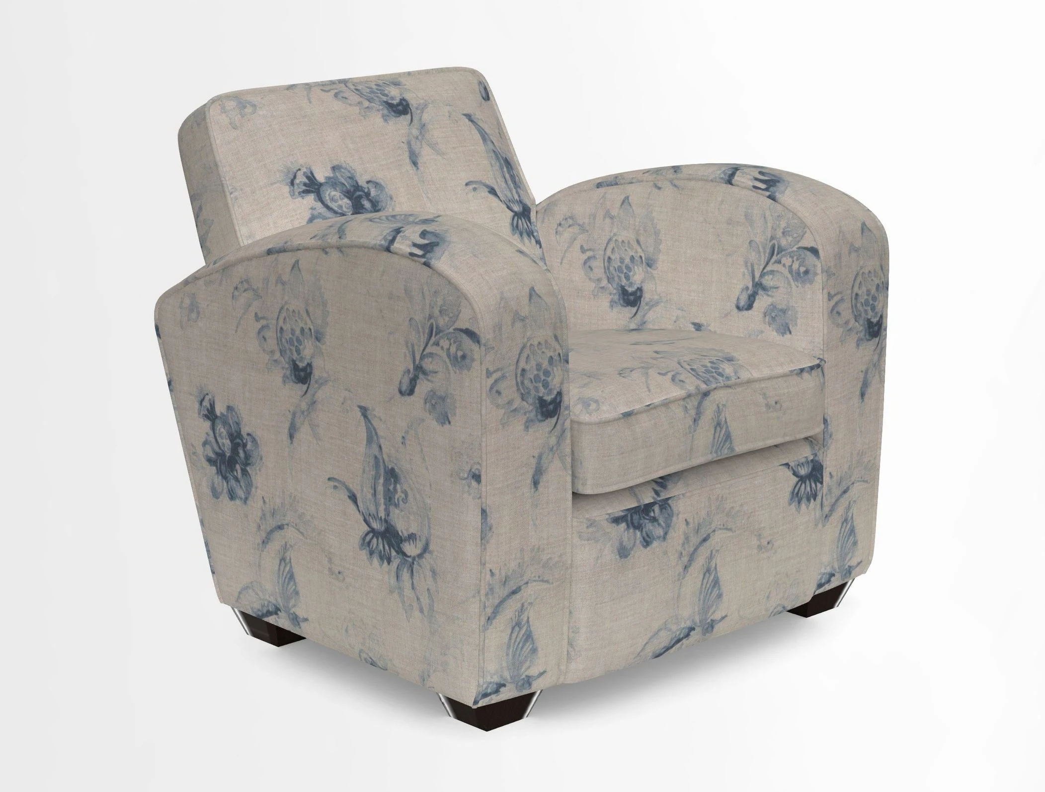 Montmartre Chair in V&A Brompton Collection Ikat Morning Blue