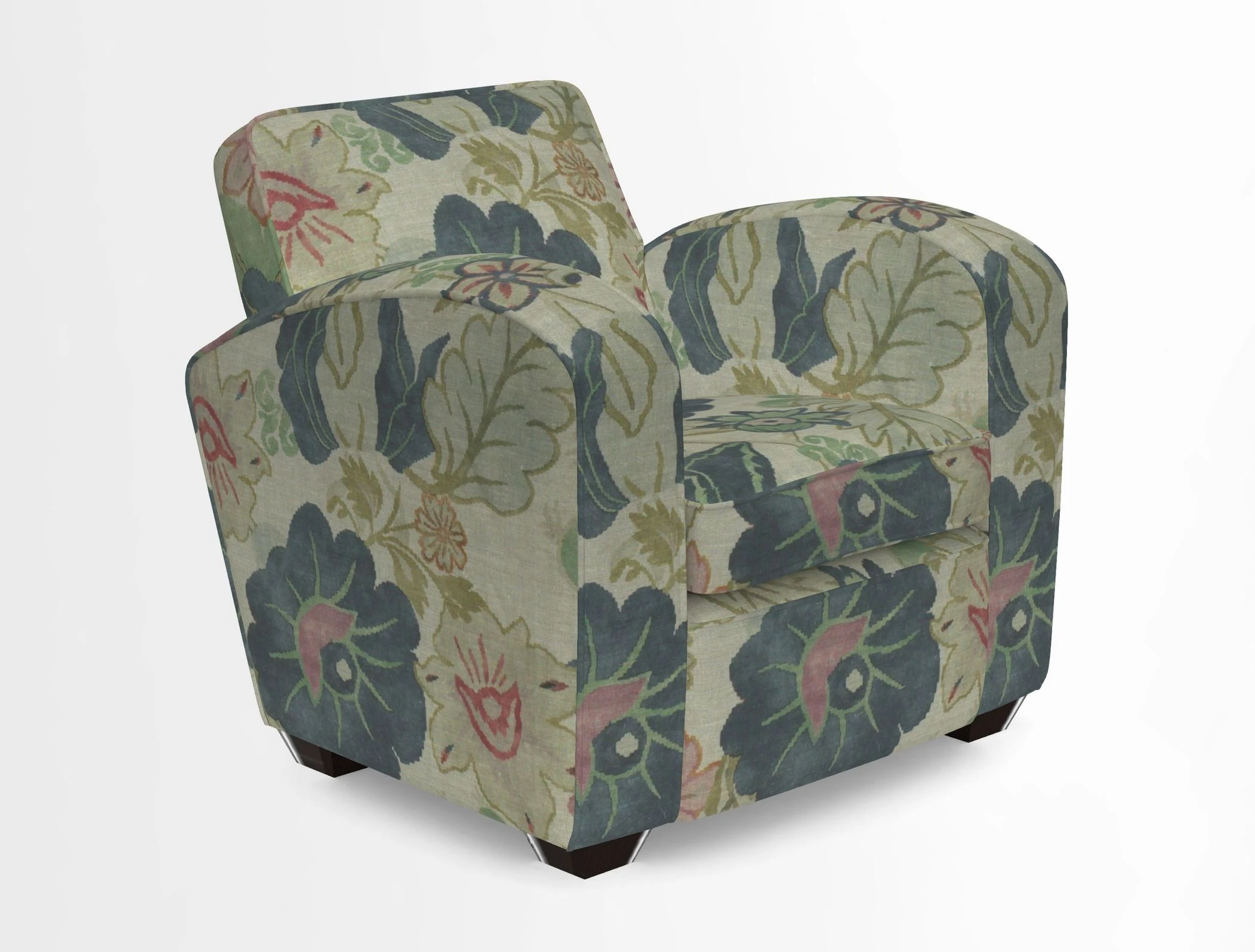 Montmartre Chair in V&A Brompton Collection Ikat Morning Blue