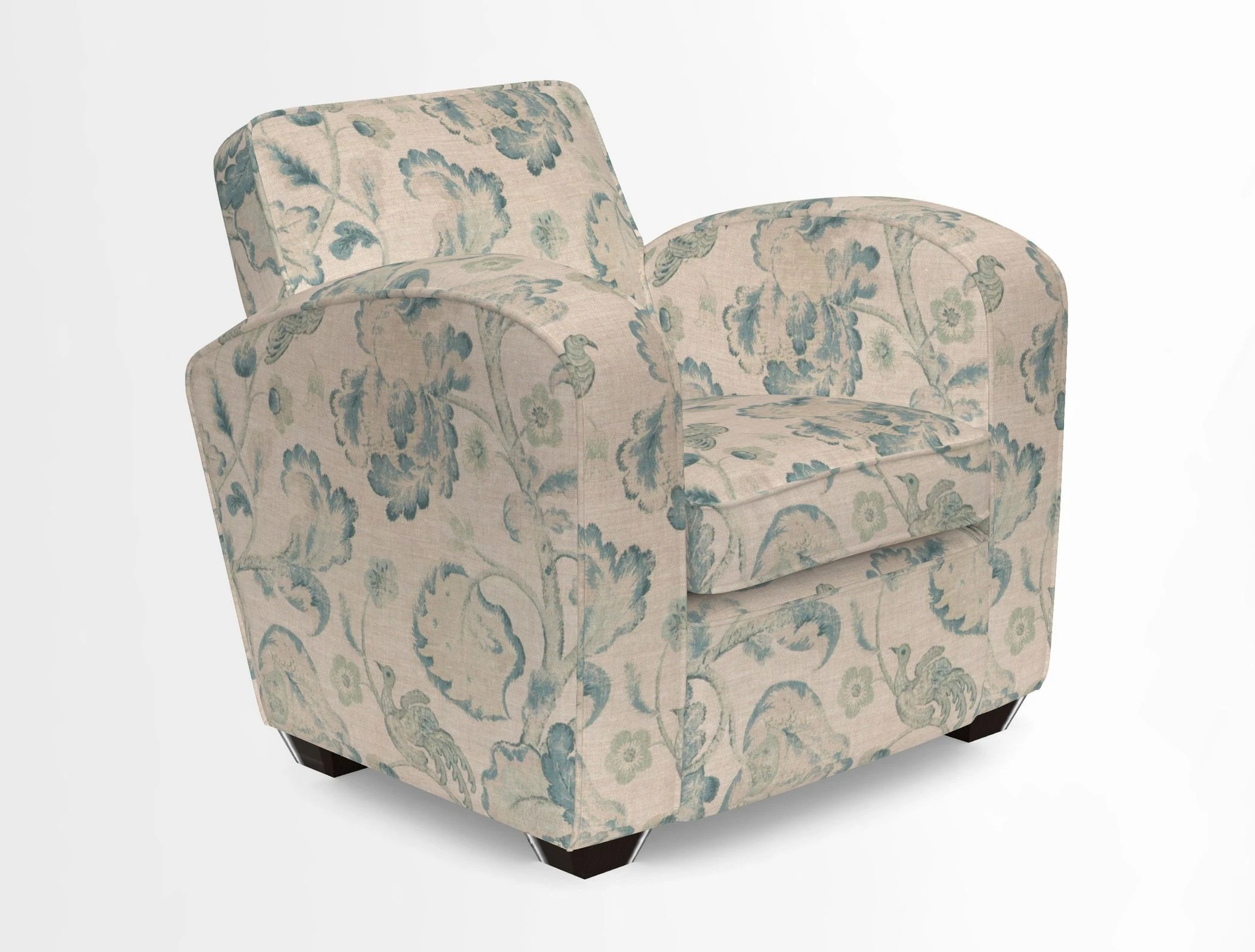 Montmartre Chair in V&A Brompton Collection Ikat Morning Blue
