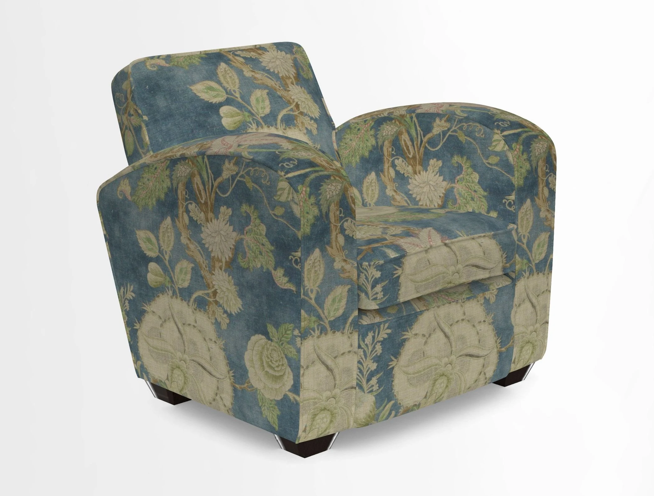 Montmartre Chair in V&A Brompton Collection Ikat Morning Blue