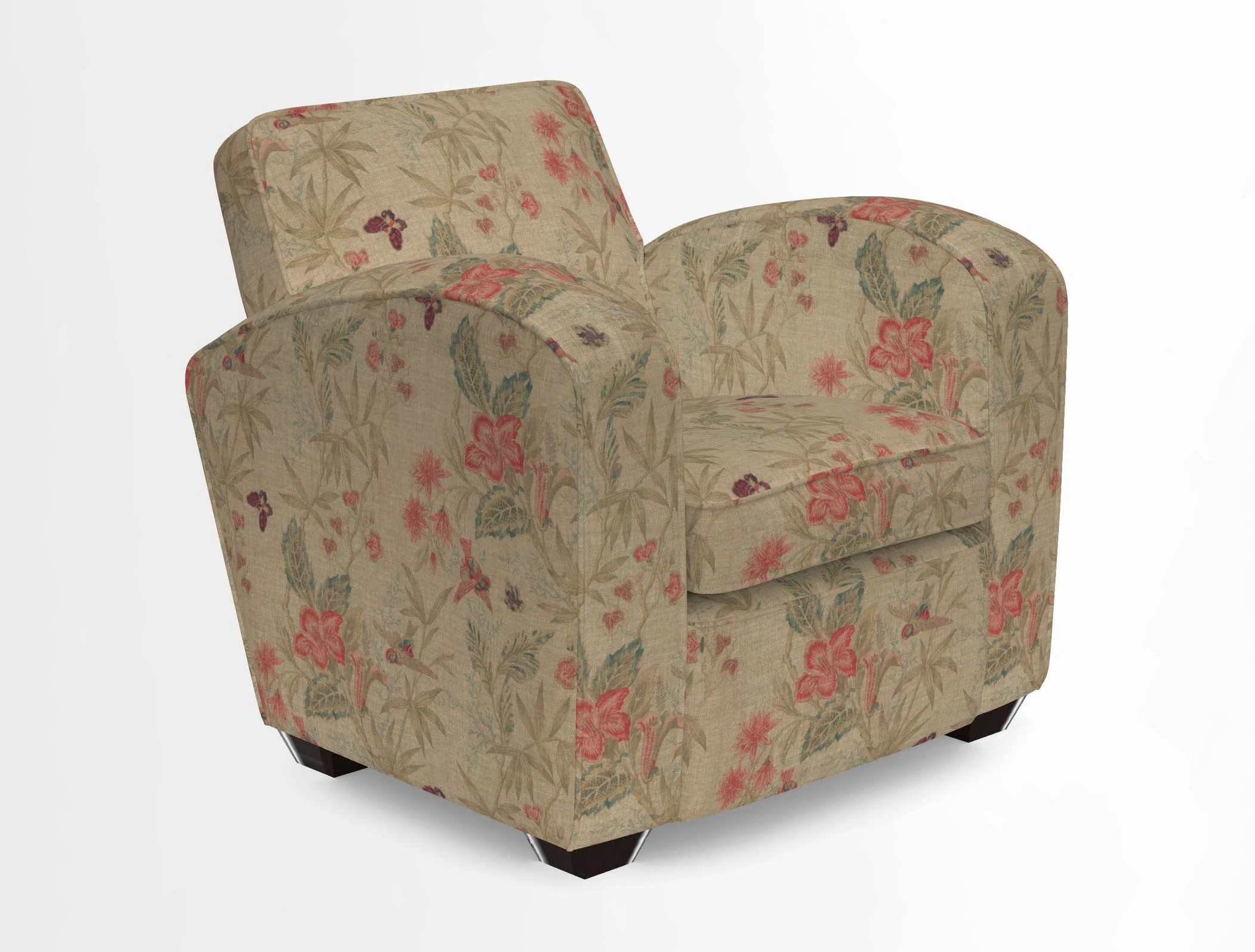 Montmartre Chair in V&A Brompton Collection Ikat Morning Blue