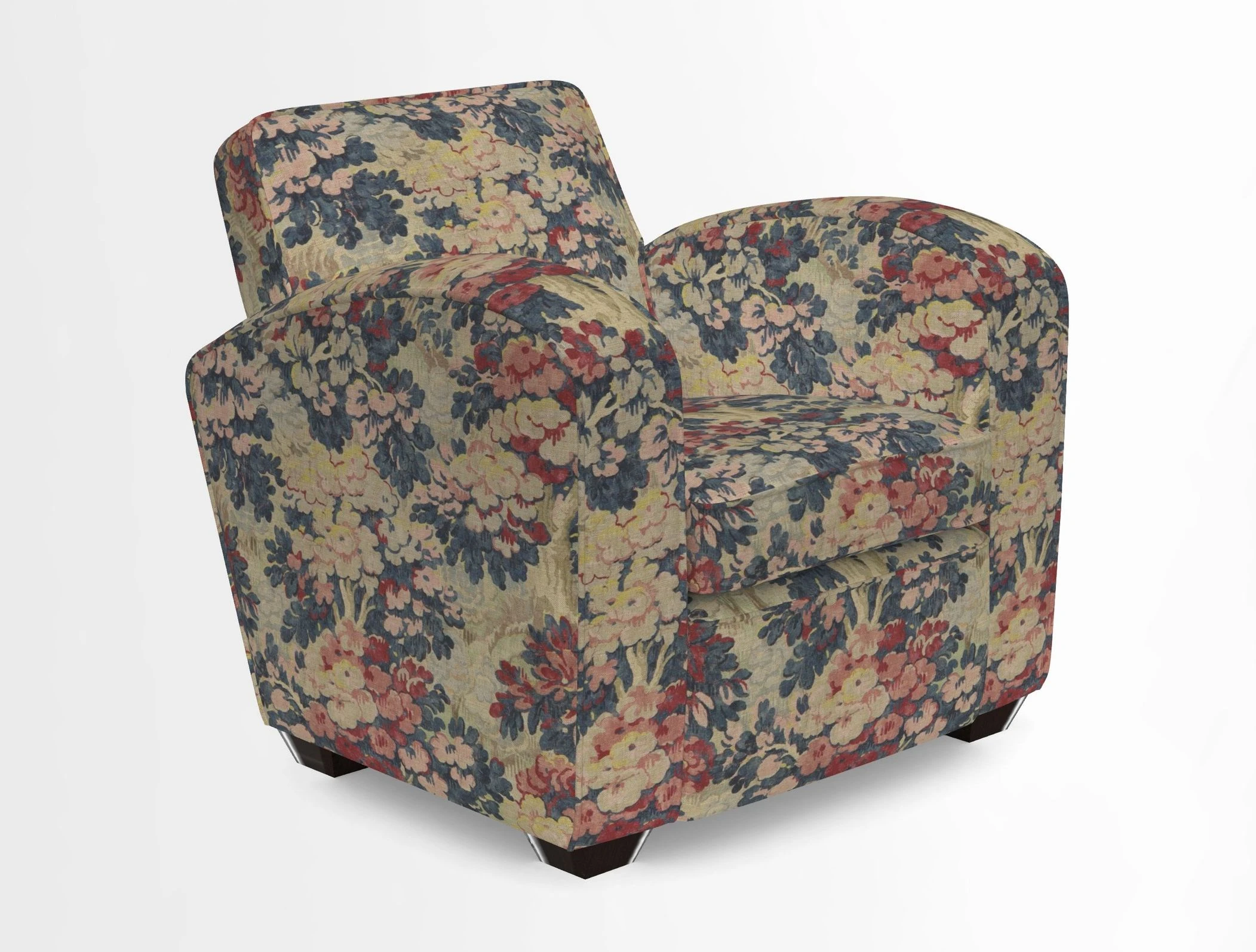 Montmartre Chair in V&A Brompton Collection Ikat Morning Blue