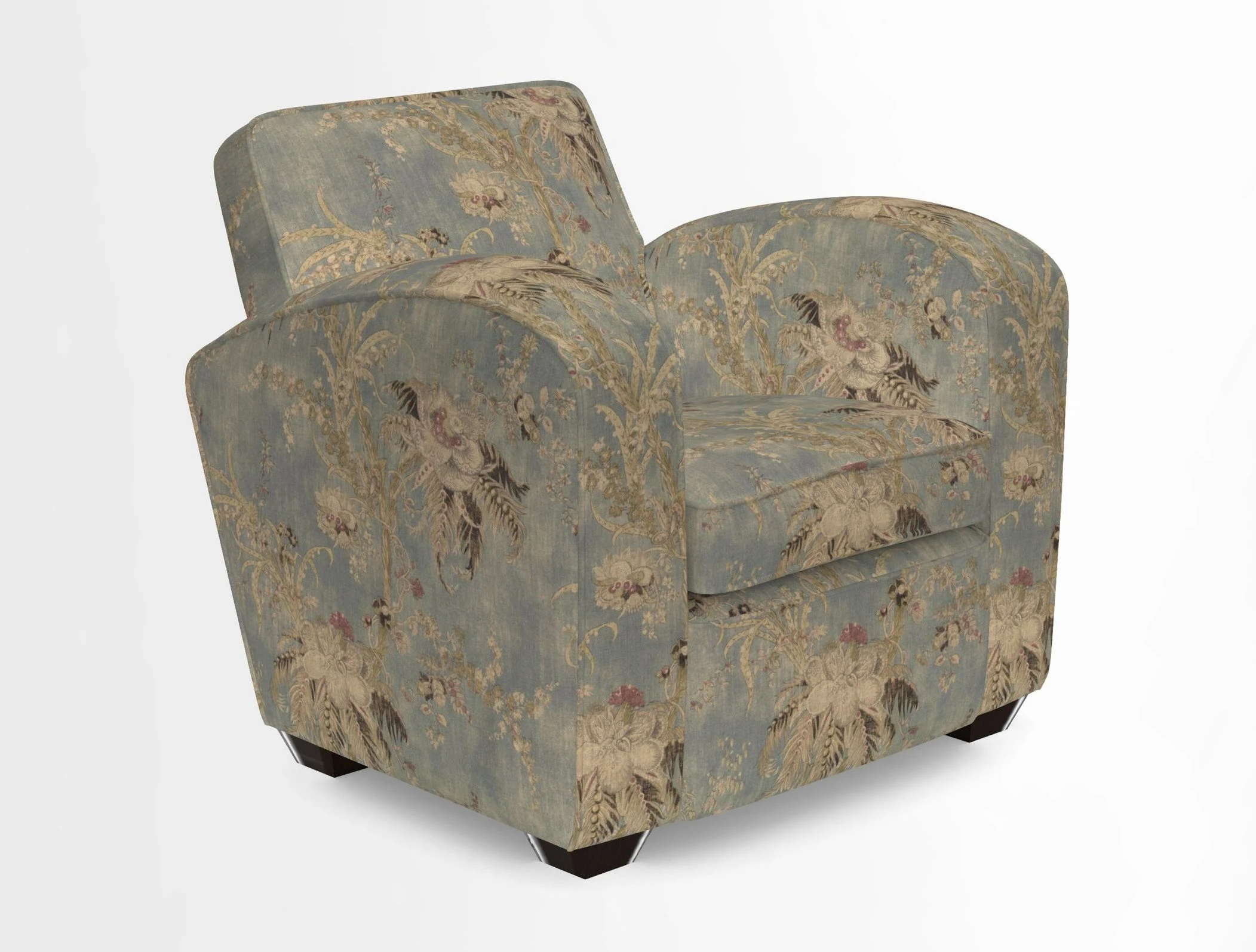 Montmartre Chair in V&A Brompton Collection Ikat Morning Blue