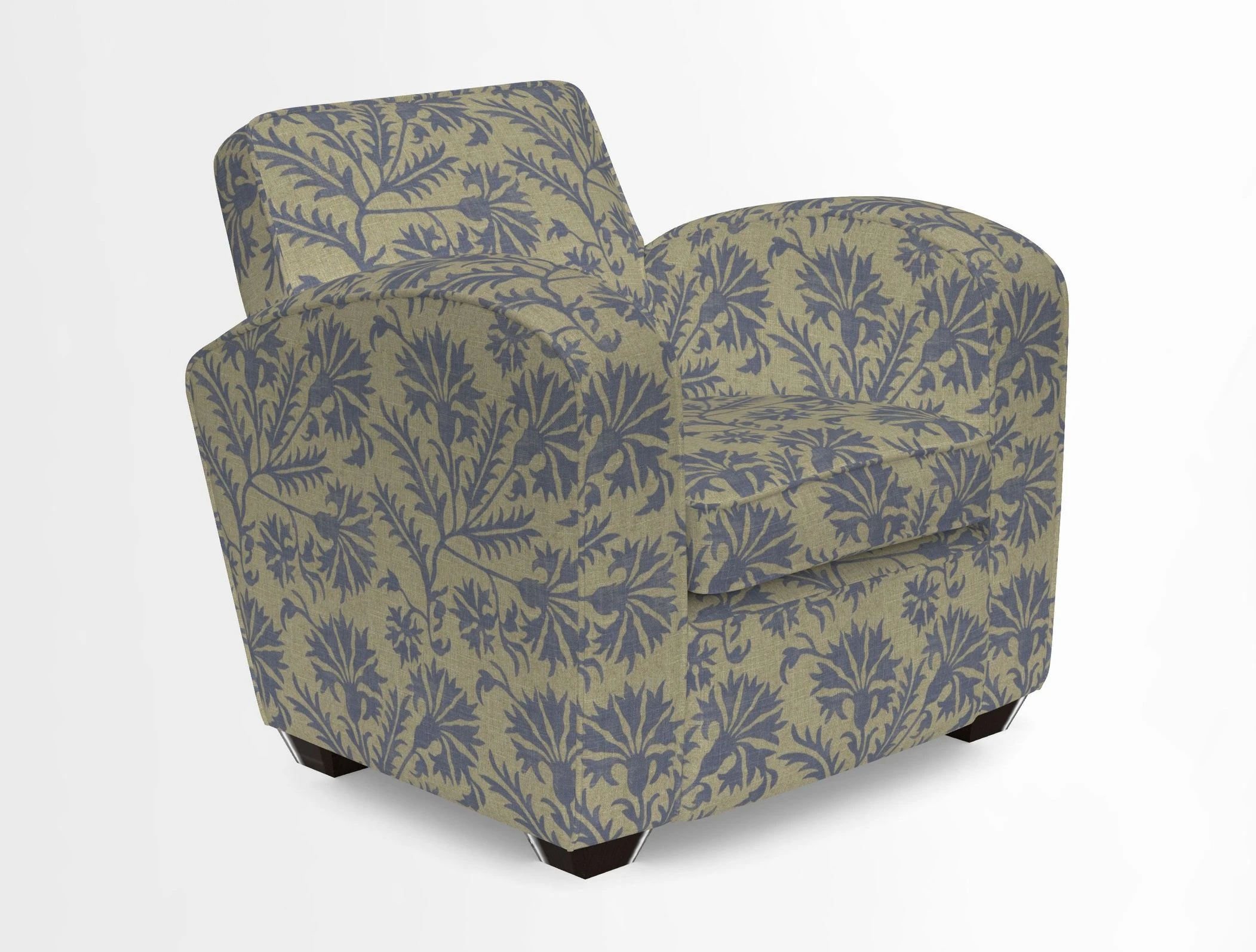 Montmartre Chair in V&A Brompton Collection Ikat Morning Blue