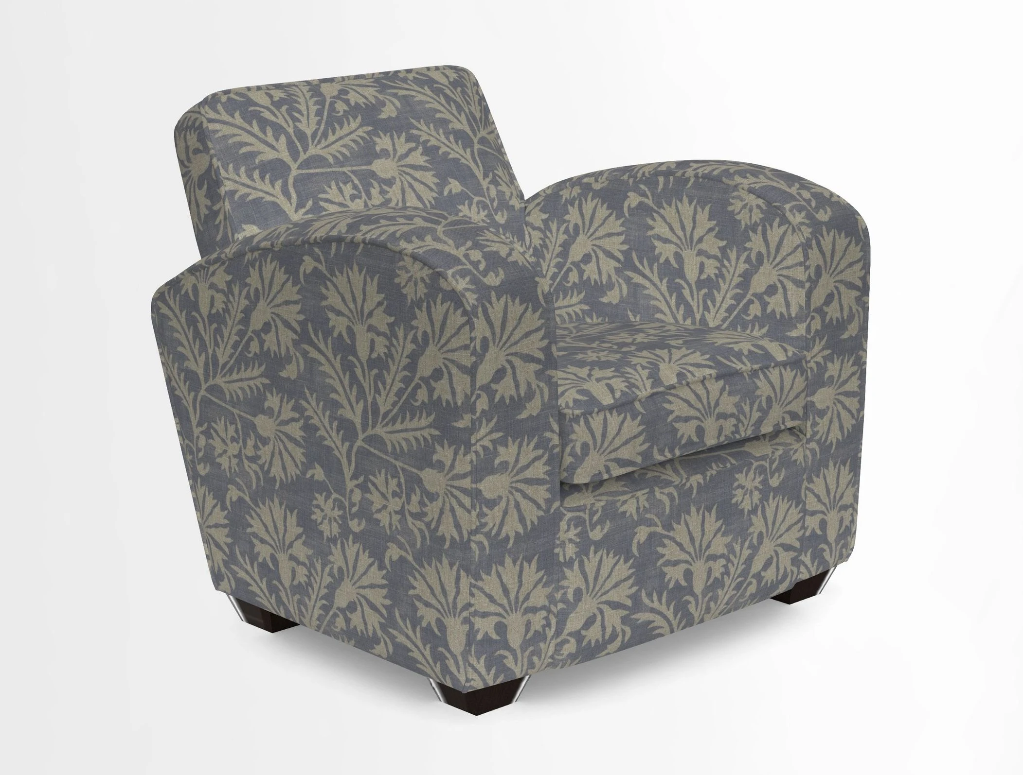 Montmartre Chair in V&A Brompton Collection Ikat Morning Blue